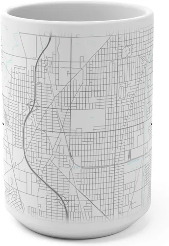 Miniatura 2 de Skokie, Illinois IL Map Mug (15 oz)