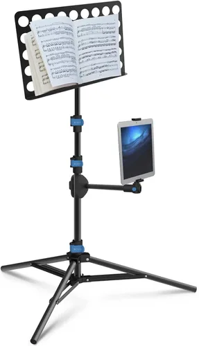 Miniatura 6 de IA Stands Soporte plegable para partituras de música ECT1 con soporte intercambiable para tableta