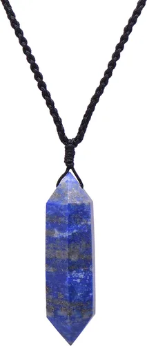 Miniatura 11 de Collar grande de cristal curativo de 2 pulgadas, colgante mineral natural con cordón ajustable