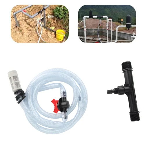 Miniatura 3 de Venturi - Kit de inyector de fertilizante de 1 pulgada, sistema de riego por goteo eficiente con tubo de agua para césped, jardín, invernadero
