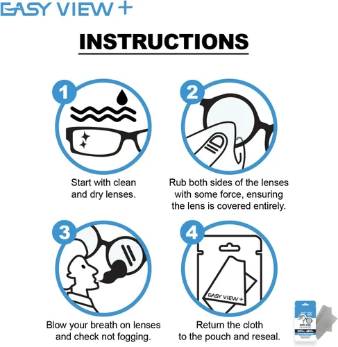 Miniatura 3 de EASY VIEW + Paño de microfibra antivaho - Para gafas gafas casco de motocicleta lente de cámara