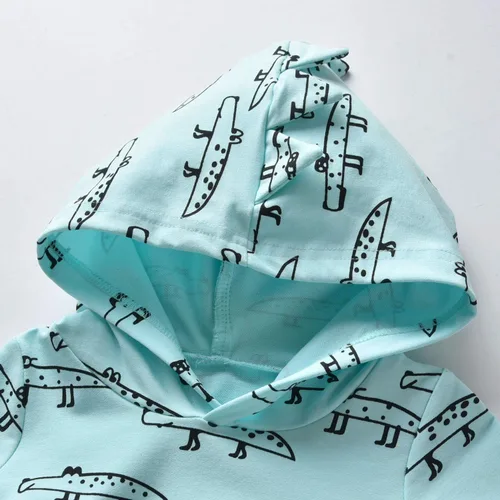 Miniatura 3 de Conjunto de sudadera con capucha y pantalones, de manga larga, con varios diseños, para bebé o niño