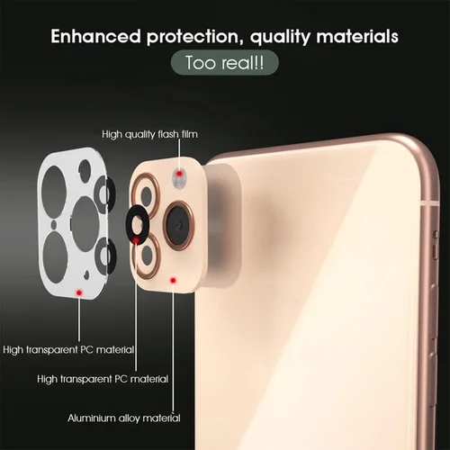 Miniatura 4 de Adhesivo para lente de iPhone XR/X Convert to iPhone 11/11 Pro/11 Pro Max, protector de lente de cámara para iPhone XR/X/XS/XS Max, cubierta