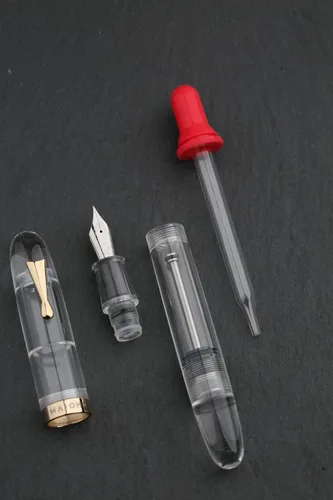 Miniatura 6 de erofa Majohn C4 Eyedropper - Pluma estilográfica de punta extrafina, acrílico transparente de gran tamaño, bolígrafos de escritura para oficina