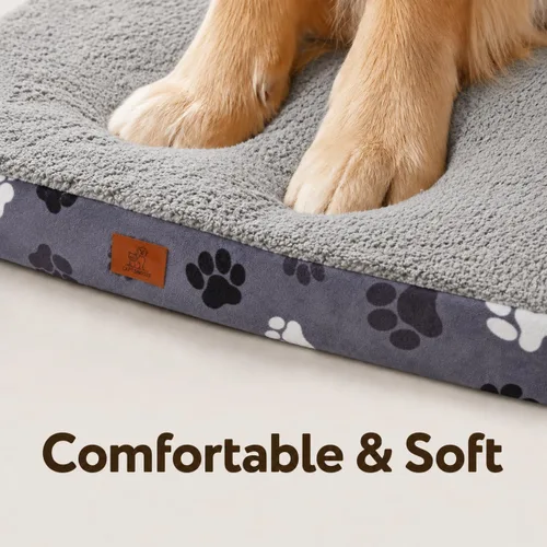 Miniatura 4 de Cama ortopédica impermeable para perros grandes y medianos de 35 x 22 pulgadas - Cama de espuma tipo cartón de huevos para jaula de mascotas