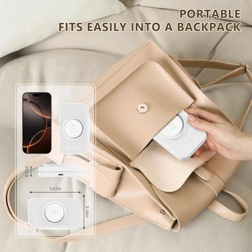 Miniatura 7 de Estación de carga rápida inalámbrica inalámbrica portátil 2026, cargador magnético 3 en 1 para iPhone 17 16 15 14 13 12 Pro Max Plus, Apple Watch