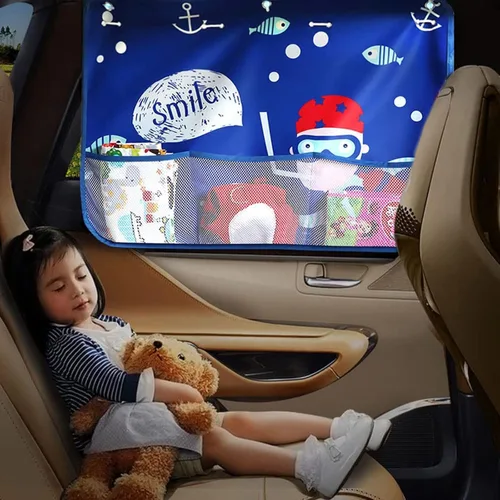 Miniatura 19 de Cortina de parasol de coche para bebés y niños, 2 paquetes, para ventana lateral, protector, bloquea el deslumbramiento solar, el calor, los rayos