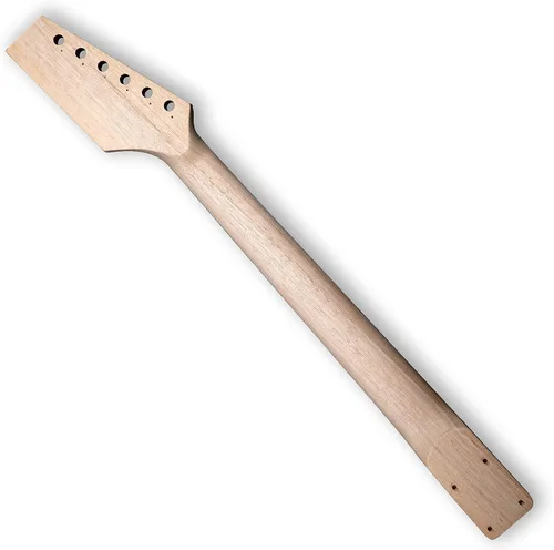 Miniatura 4 de Kit de guitarra eléctrica para bricolaje, kits para principiantes, tapa Birdseye Maple, cuerpo de caoba, mástil de caoba, herrajes cromados