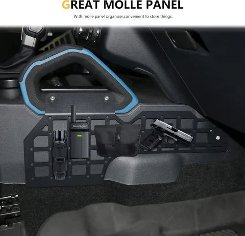 Miniatura 6 de Molle Panel para Ford Bronco 2021 2022 2023 2024 2025 2/4 puertas Accesorios interiores de 2/4 puertas, almacenamiento de consola central