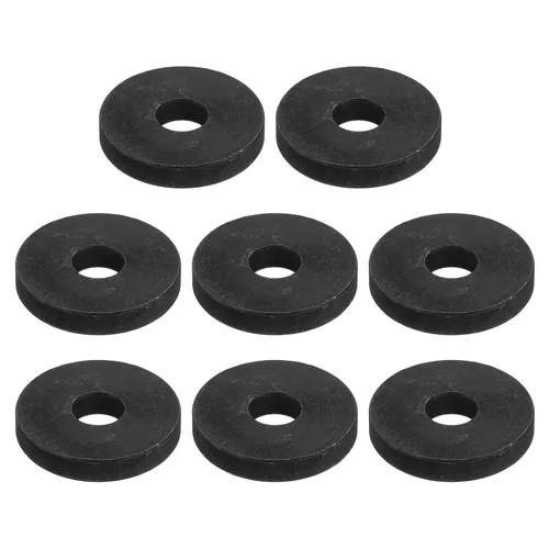 Miniatura 39 de Uxcell Arandela plana de acero al carbono para pernos M8, 10 piezas M8 x 16 x 1.5mm, aleación de acero negro oxidado de grado 8.8, sujetadores