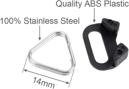 Miniatura 3 de Foto&Tech 4 piezas de anillo de acero inoxidable para cámara, adaptador de anillo dividido triangular y tapa de ABS, compatible con Fujifilm Lecia
