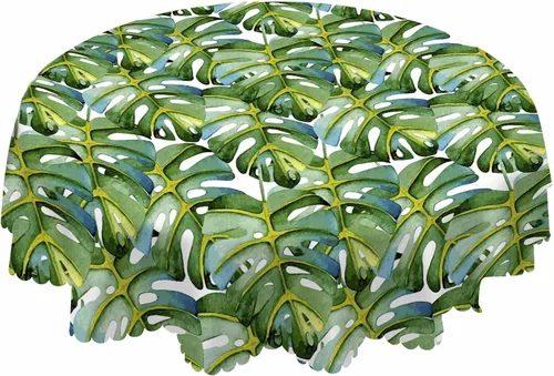 Miniatura 21 de AOYEGO Mantel redondo de 60 pulgadas con diseño de concha de playa tropical oceánica, estrella de mar, cielo arena, mantel de poliéster para Conchas