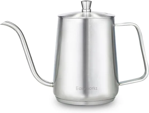 Miniatura 7 de Easyworkz Calibre cuello de cisne verter sobre la tetera de café de acero inoxidable de 12 onzas con boquilla larga y estrecha