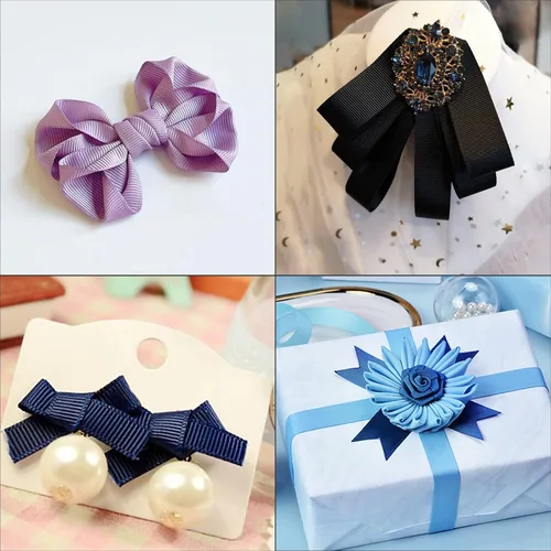 Miniatura 3 de Cinta de grogrén de doble cara de color liso azul bebé de 1-1/2 pulgadas x 50 yardas para envolver regalos, bodas, fiestas, manualidades, lazos