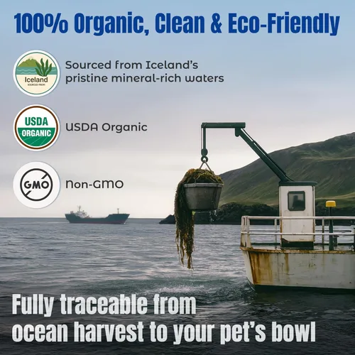 Miniatura 5 de Life Line Algas Marinas Oceánicas Orgánicas Certificadas por USDA para Mascotas y Ganado Apoya la Salud de la Piel y el Pelaje, la Función