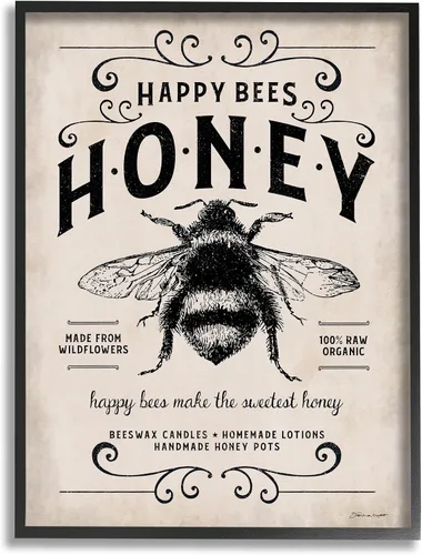 Miniatura 9 de Stupell Industries Honey Bee Rustic Farm - Placa de pared con diseño de palabras texturizadas, 10 x 15, multicolor