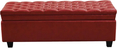 Miniatura 16 de WUTUTUEE Banco Otomán de Almacenamiento de Tela de 51", Banco Otomán de Almacenamiento Rectangular Tapizado Acolchado para Pie de Cama, Banco