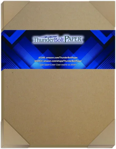 Miniatura 15 de 100 hojas de aglomerado de 20 puntos (punto) 8.5 x 14 pulgadas, peso legal, calibre .020, cartón grueso, artesanía, tablero de papel kraft marrón