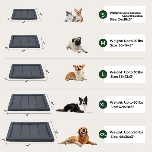 Miniatura 9 de BALANCE Cama Oxford para Perros Grandes, Alfombrilla Impermeable para Jaulas de Perros, Alfombrilla para Jaula de Perros al Aire Libre, Limpia