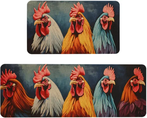 Miniatura 35 de Mloabuc® Tapete decorativo de flores, tapetes de cocina de arpillera de arpillera para mujer, accesorios de cocina para exteriores, 17 x 30 pulgadas