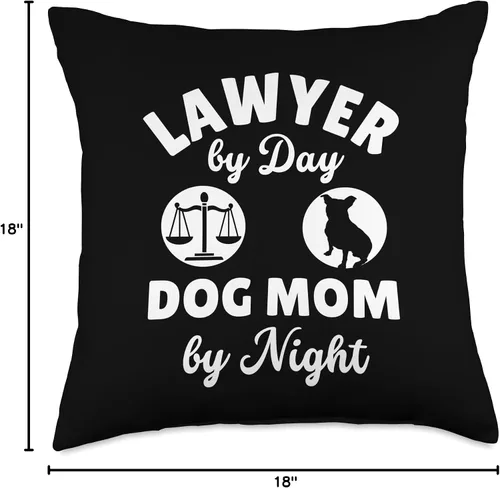 Miniatura 4 de Lawyer Gifts For Women Dog Mom Law School Student Law Women Justice Lawyer by Day Dog Mom by Night - Almohada de 18 x 18 pulgadas, multicolor