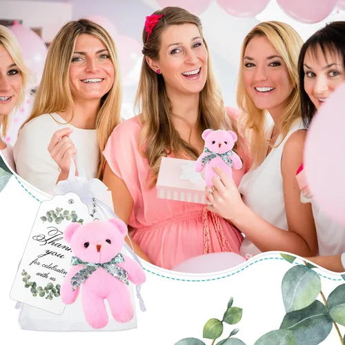 Miniatura 4 de Wettarn 30 juegos de mini osos para baby shower, osos pequeños de peluche a granel de 4.72 pulgadas, juguetes pequeños con etiquetas