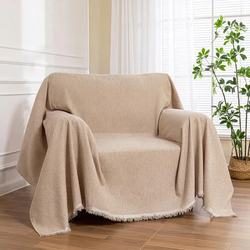 Miniatura 33 de MEETSKY Fundas para sofá modular de 3 cojines, lavables, mezcla de felpilla suave, protector de muebles, funda decorativa de estilo moderno