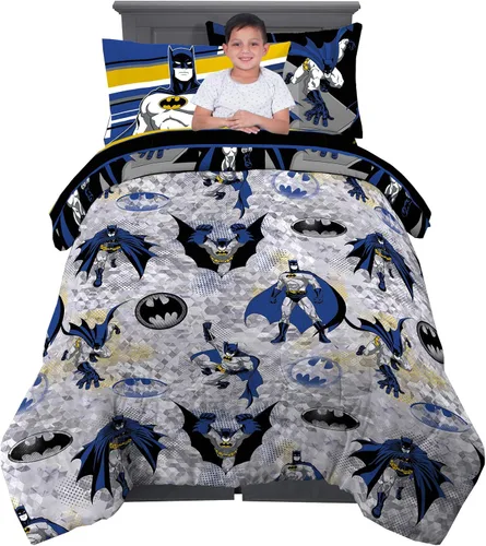 Miniatura 122 de Franco - Juego de ropa de cama para niños, edredón y sábanas supersuaves con funda de almohada, 5 piezas, tamaño individual, Jurassic World, 6A1348