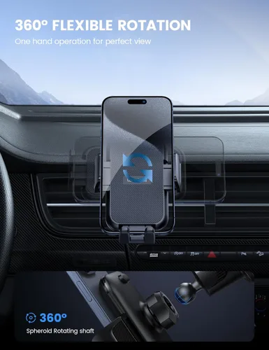 Miniatura 5 de Lamicall 2025 Abrazadera más amplia con gancho de metal Soporte para teléfono de coche con ventilación [Compatible con fundas gruesas] Soportes