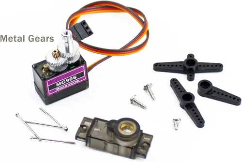 Miniatura 2 de Hosyond Paquete de 5 MG90S Servo 9G Servo Metal Gear Micro Servo para Arduino Project RC Helicóptero Aviones Barco Robot Car