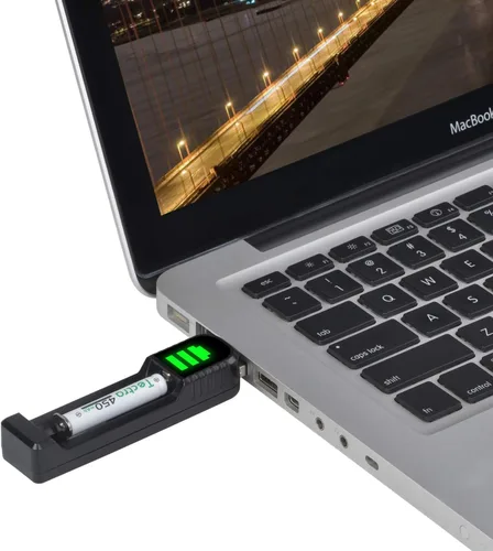 Miniatura 7 de Tectra 2 pilas AAAA, batería recargable Ni-MH AAAA + cargador USB LED para bolígrafo de superficie, lápiz capacitivo activo, vela LED, linterna, CD