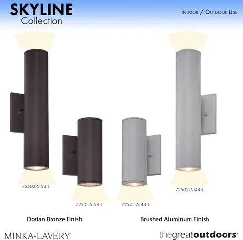 Miniatura 3 de Minka Lavery Lámpara de pared exterior 72502-615B-L Linterna de pared LED exterior, bronce Dorian Bronce