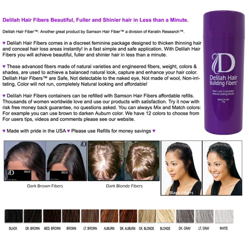 Dalila de color marrón medio mejor corrector de pérdida de cabello fibras de construcción contenedor con 0.88 oz también se adapta a aplicadores de