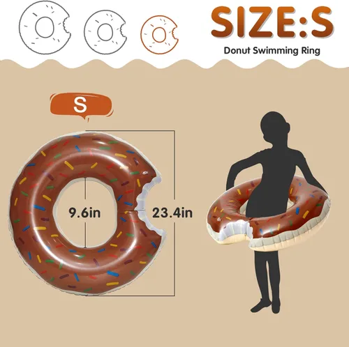 Miniatura 2 de DMAR Flotador de piscina con forma de dona, tubo y anillo para playa y piscina