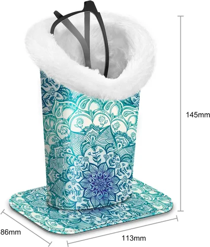 Miniatura 129 de Fintie Soporte para anteojos forrado de felpa con base magnética, estuche de cuero vegano prémium para lentes