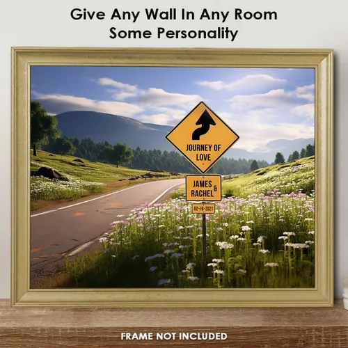Miniatura 2 de Buzz Unplugged Letreros de calle para dormitorio: arte de pared personalizado, letreros de calle personalizados con nombres personalizados y fecha