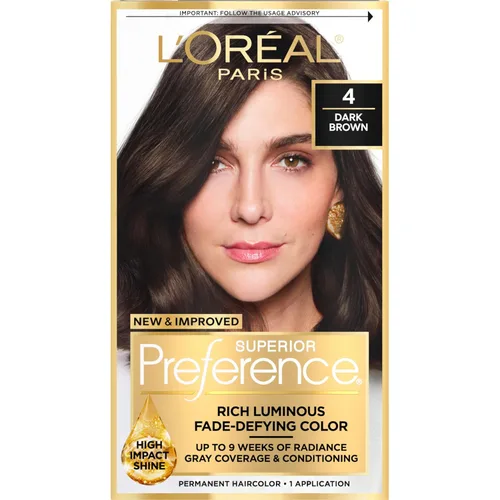 Miniatura 17 de L'Oreal Paris Superior Preference - Tinte permanente luminoso que desafía la decoloración, tinte para el cabello hasta 9 semanas de resplandor, 5C