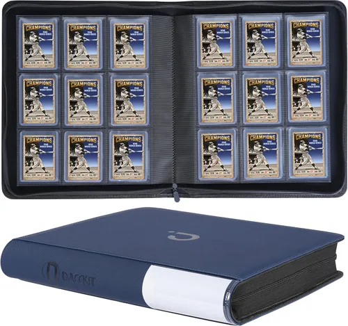 Miniatura 9 de D DACCKIT Carpeta Toploader con capacidad para 288 cargadores superiores, carpeta con 9 bolsillos superiores para tarjeteros rígidos de 3 x 4