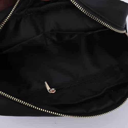 Miniatura 3 de SkyTen - Bolsa de maquillaje con letras de chenilla, estuche de nailon para cosméticos, organizador de viaje Glam Stoney Trébol Dupe, Negro -, Bolsa