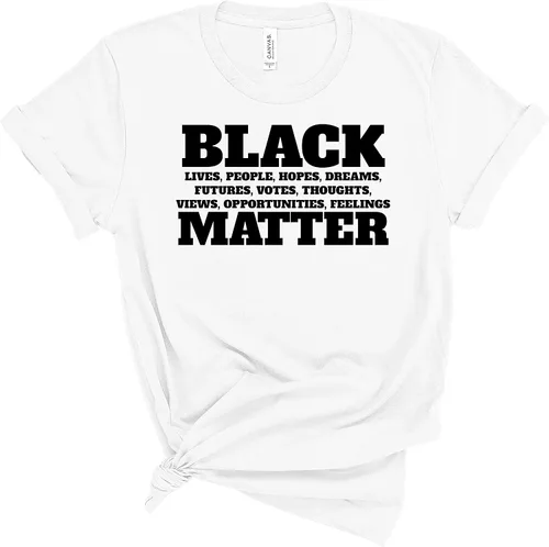 Miniatura 9 de BLM Movimiento Mujer Camisa Negro Live Matters Vidas Matters Matters Camisetas para Mujer Gráfico Camisetas de coagulación BL12