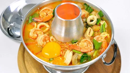 Miniatura 6 de Olla caliente tailandesa de aluminio Tom Yum Cuenco 22 Cm.