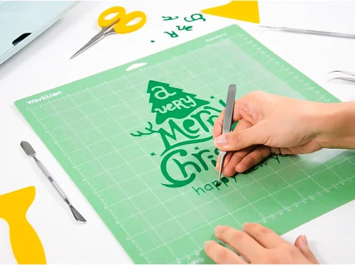 Miniatura 6 de WORKLION Alfombrilla de Corte Adhesiva Estándar para Cricut: (12x12 Pulgadas, 5 Alfombrillas) Cricut Explore One/Air/Air 2/Maker Alfombrilla