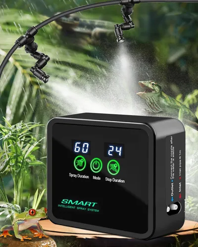 Miniatura 2 de Sistema de nebulización automática Reptile Mister, humidificadores de reptiles con controlador de sincronización inteligente, humidificador