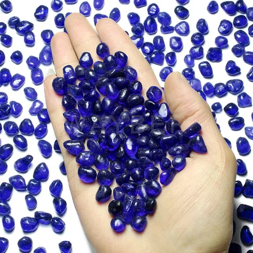 Miniatura 2 de WAYBER Piedras de vidrio, 1 libra/460g, guijarros de cristal de mar irregulares, piedras preciosas artificiales no tóxicas para exhibición de gemas