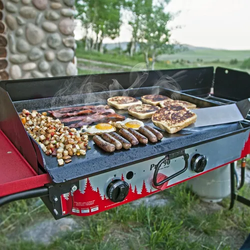 Miniatura 6 de Plancha para estufa Camp Chef de 2 quemadores, plancha plana para accesorios de Camp Chef, sistemas de cocina al aire libre de 14 x 32 pulgadas