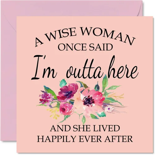Miniatura 8 de Stuff4 Divertida tarjeta de jubilación para hombres – A Wise Man Once Said I'm Outta Here – Tarjeta humorística de 5.7 x 5.7 pulgadas