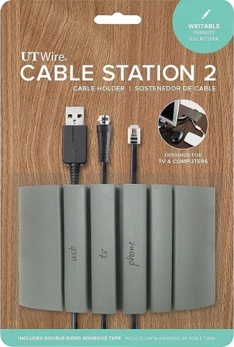Miniatura 12 de UT Wire UTW-CS05-BG - Mini organizador de montaje para estación de cable, color beige