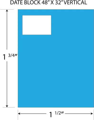 Miniatura 4 de Calendario de pared horizontal borrable en húmedo y seco, azul cielo 2026, 36 pulgadas de alto x 56 pulgadas de ancho con área de planificación