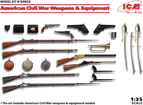 Miniatura 2 de ICM 35022 Kit de Modelo de Plástico Armas y Equipos de Guerra Civil de EE. UU. - Escala 1:35