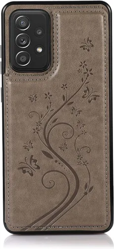 Miniatura 7 de Funda de teléfono para Samsung Galaxy A52 5G/4G con protector de pantalla de vidrio templado y tarjetero con soporte para tarjetero, accesorios
